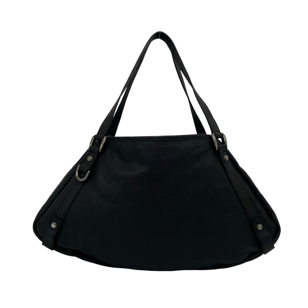 GUCCI Authentic Black Leather Shoulder Bag